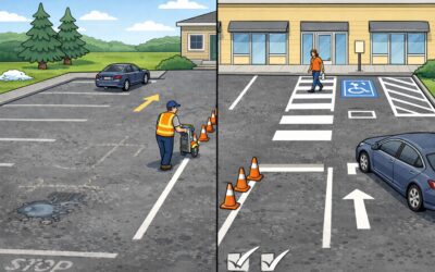 Parking Lot Line Painting: Safety and Flow